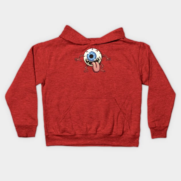 eyeball monster Kids Hoodie by Mihajr